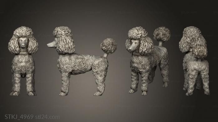 Animal figurines (poodle, STKJ_4969) 3D models for cnc