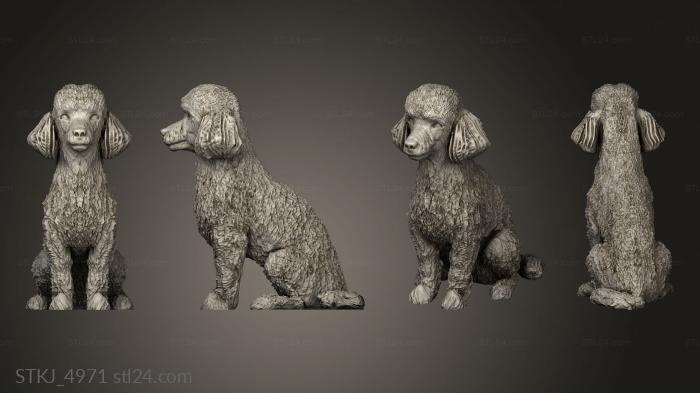Animal figurines (poodle, STKJ_4971) 3D models for cnc