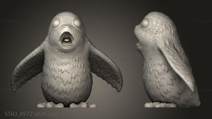 Animal figurines (Porg, STKJ_4972) 3D models for cnc