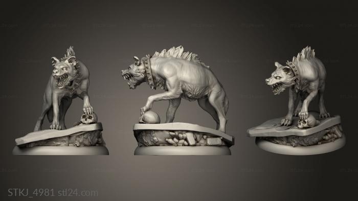 Animal figurines (Post Apocalyptic Hyena supp, STKJ_4981) 3D models for cnc
