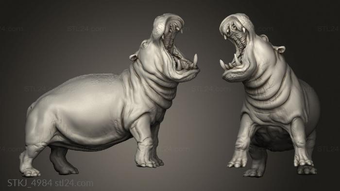 Animal figurines (potagriffmus hippo, STKJ_4984) 3D models for cnc