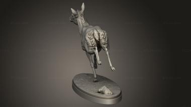 Animal figurines (pronghorn chase, STKJ_4991) 3D models for cnc