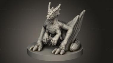 Animal figurines (Pseudodragon, STKJ_4994) 3D models for cnc