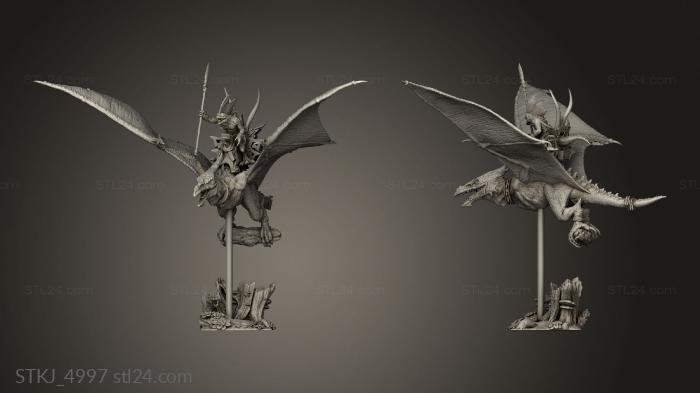 Animal figurines (pteranodon RIDERS, STKJ_4997) 3D models for cnc
