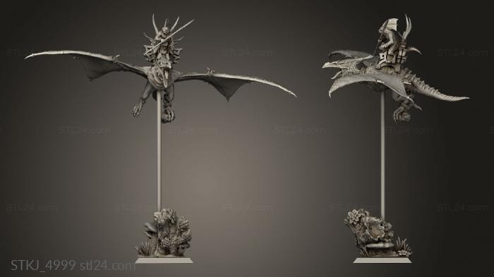 Animal figurines (pteranodon RIDERS, STKJ_4999) 3D models for cnc