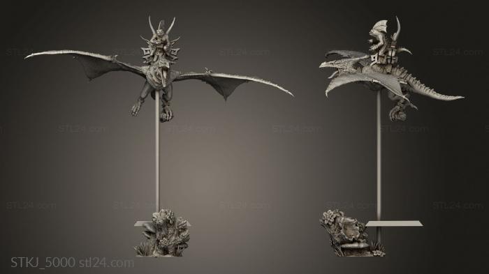 Animal figurines (pteranodon RIDERS, STKJ_5000) 3D models for cnc