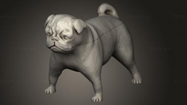 Animal figurines (Pug Both, STKJ_5002) 3D models for cnc