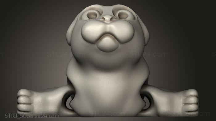 Animal figurines (Pug Small, STKJ_5003) 3D models for cnc