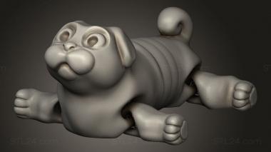 Animal figurines (Pug Small, STKJ_5003) 3D models for cnc