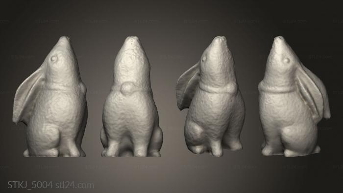 Animal figurines (rabbit stargazing, STKJ_5004) 3D models for cnc