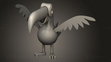 Animal figurines (rainbow toucan, STKJ_5006) 3D models for cnc