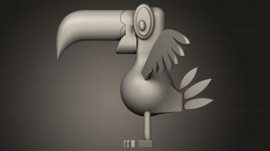 Animal figurines (rainbow toucan, STKJ_5006) 3D models for cnc