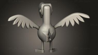 Animal figurines (rainbow toucan, STKJ_5006) 3D models for cnc