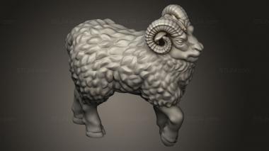 Animal figurines (ram, STKJ_5007) 3D models for cnc