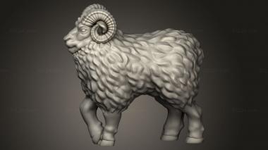 Animal figurines (ram, STKJ_5007) 3D models for cnc