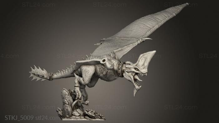 Animal figurines (ramphodon RIDERS wing, STKJ_5009) 3D models for cnc