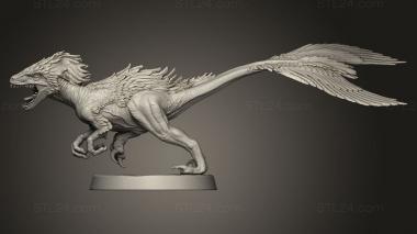 Animal figurines (Raptors Raptor, STKJ_5010) 3D models for cnc