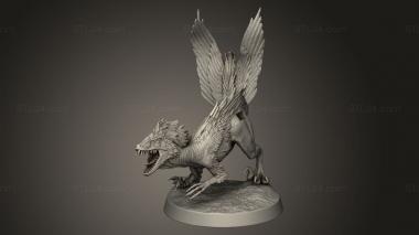 Animal figurines (Raptors Raptor Pose Base, STKJ_5011) 3D models for cnc