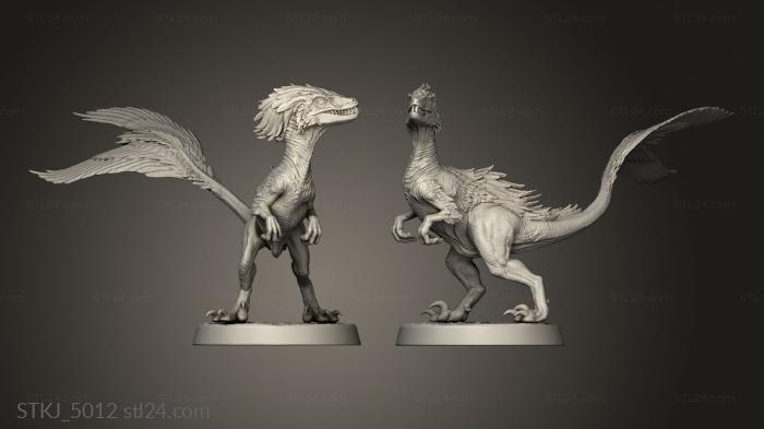 Animal figurines (Raptors Raptor, STKJ_5012) 3D models for cnc