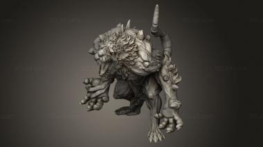 Animal figurines (POWERED RAT BRUTE, STKJ_5030) 3D models for cnc