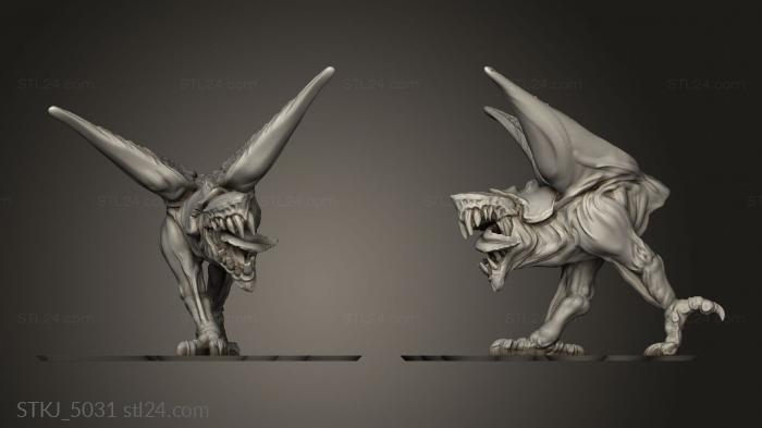 Animal figurines (Ravenshold Witch Abyssal Chicken, STKJ_5031) 3D models for cnc