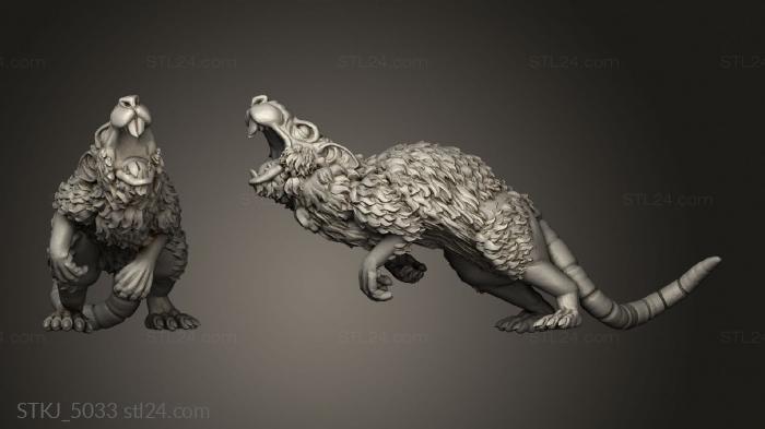 Animal figurines (GIANT RODENT, STKJ_5033) 3D models for cnc