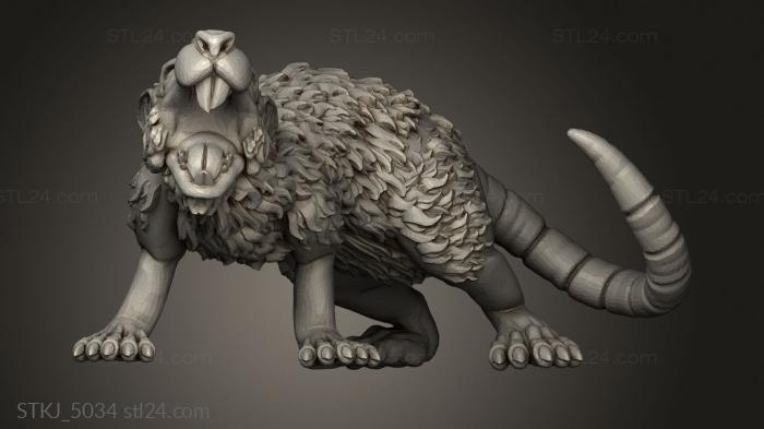 Animal figurines (GIANT RODENT, STKJ_5034) 3D models for cnc