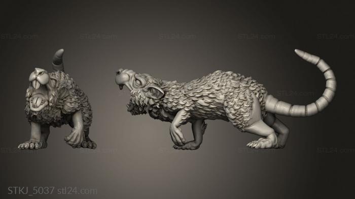 Animal figurines (GIANT RODENT, STKJ_5037) 3D models for cnc