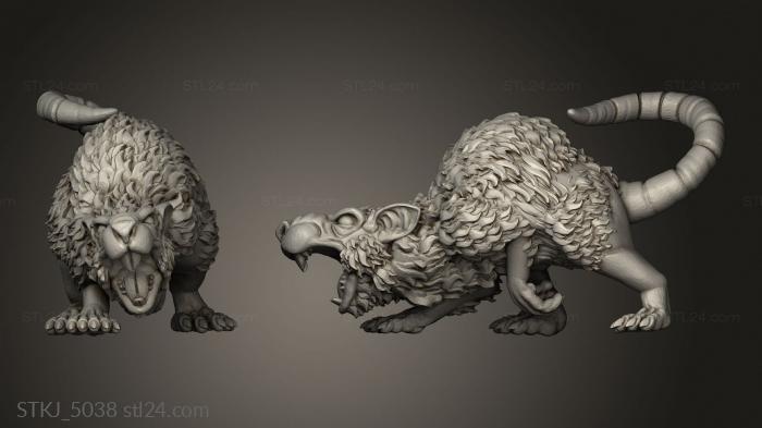 Animal figurines (GIANT RODENT, STKJ_5038) 3D models for cnc