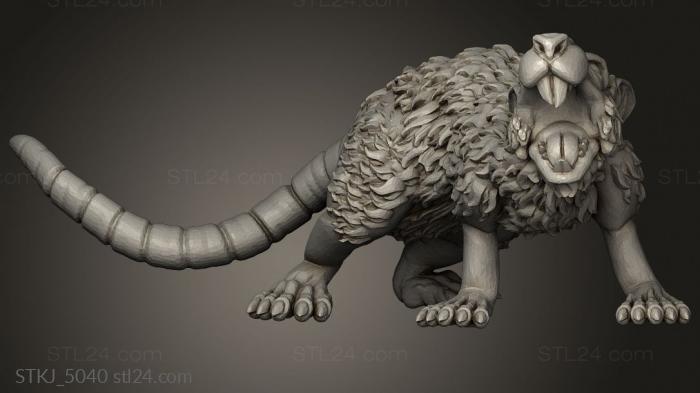 Animal figurines (GIANT RODENT, STKJ_5040) 3D models for cnc