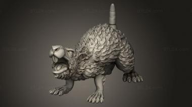 Animal figurines (GIANT RODENT, STKJ_5041) 3D models for cnc