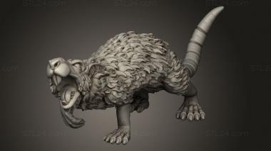 Animal figurines (GIANT RODENT, STKJ_5044) 3D models for cnc