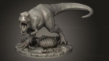 Animal figurines (Rex Tarrasque Sliced, STKJ_5067) 3D models for cnc