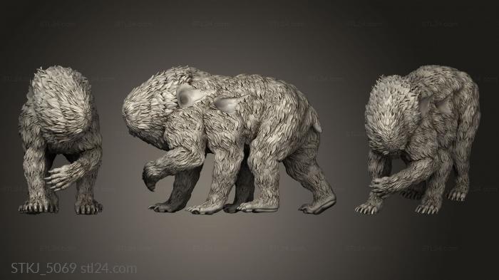 Animal figurines (riders Hundun, STKJ_5069) 3D models for cnc