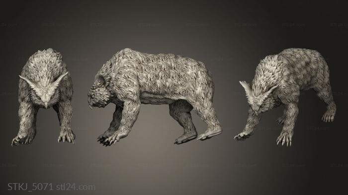 Animal figurines (riders Owlbear, STKJ_5071) 3D models for cnc