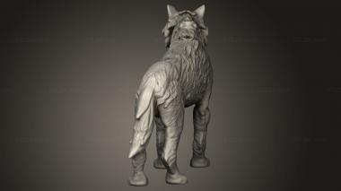 Animal figurines (Direwolf, STKJ_5075) 3D models for cnc