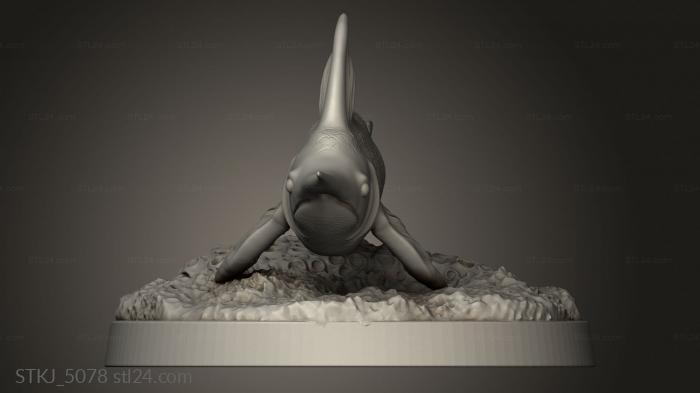 Animal figurines (God Aquatic Creatures Swordfish, STKJ_5078) 3D models for cnc
