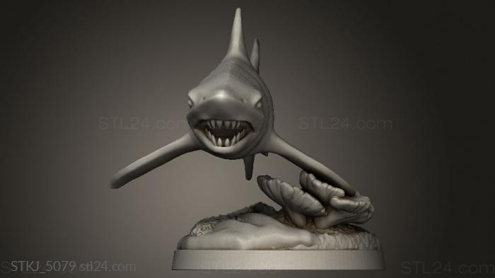 Animal figurines (God Aquatic Creatures, STKJ_5079) 3D models for cnc