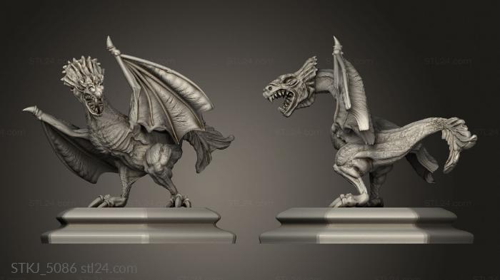 Animal figurines (Rough and Tumble Rough draken, STKJ_5086) 3D models for cnc