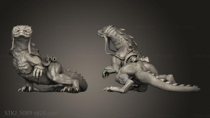 Animal figurines (Desert Lizard Mount, STKJ_5089) 3D models for cnc