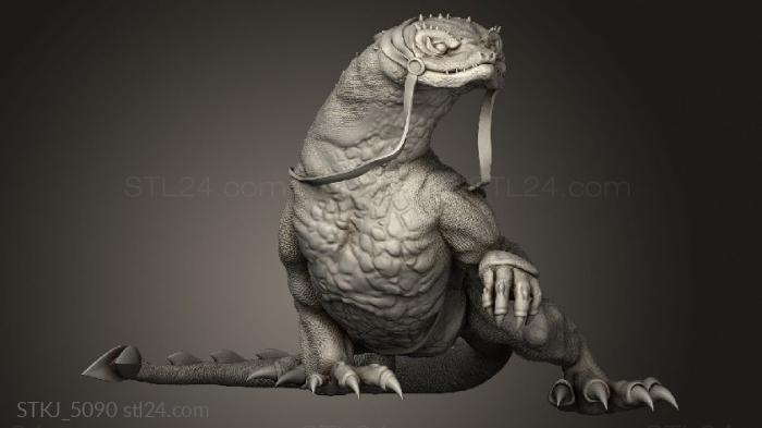 Animal figurines (Desert Lizard Mount, STKJ_5090) 3D models for cnc