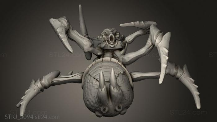 Animal figurines (Desert Spider Sting Attack, STKJ_5094) 3D models for cnc