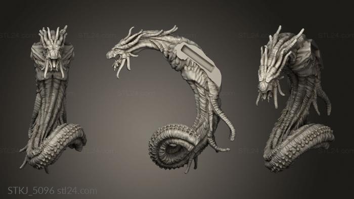 Animal figurines (Hunting Horror Rising Up, STKJ_5096) 3D models for cnc