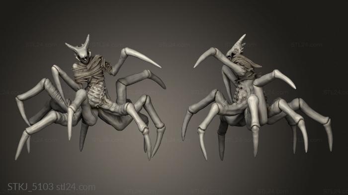 Animal figurines (Spider Leng, STKJ_5103) 3D models for cnc