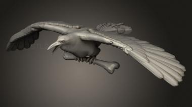 Animal figurines (LORD Corax Pri Crow, STKJ_5106) 3D models for cnc