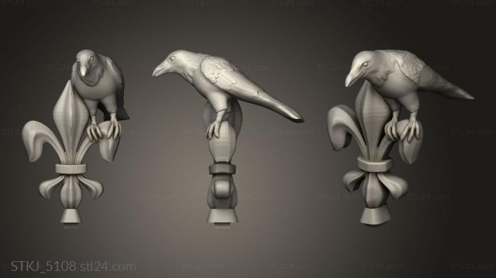 Animal figurines (LORD Corax Pri Spire, STKJ_5108) 3D models for cnc