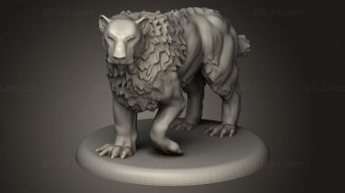 Animal figurines (Saber Tooth Tiger, STKJ_5111) 3D models for cnc