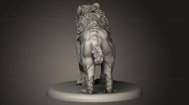 Animal figurines (Saber Tooth Tiger, STKJ_5111) 3D models for cnc