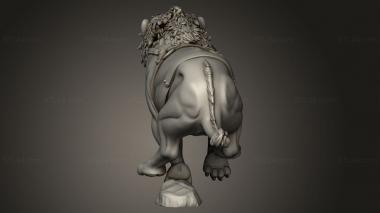 Animal figurines (SABERTOOTH, STKJ_5113) 3D models for cnc