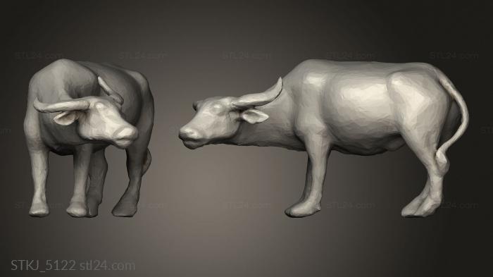 Animal figurines (Samurai Fyard Chicken, STKJ_5122) 3D models for cnc